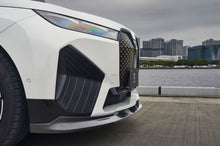 Load image into Gallery viewer, BMW iX (I20) Carbon Fibre (Carbon Fiber) Front Splitter by 3D Design 2022+ | Front Lip Spoiler | Fits Sport Package & M60