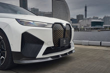 Load image into Gallery viewer, BMW iX (I20) Carbon Fibre (Carbon Fiber) Front Splitter by 3D Design 2022+ | Front Lip Spoiler | Fits Sport Package & M60