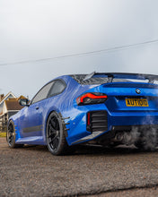 Load image into Gallery viewer, BMW M2 G87 Carbon Fibre Rear Bumper Attachments by TRE (2023+) - Pre-Preg 2x2 Twill Spats/Extensions, Fins, Winglets, Canards - OEM Fit
