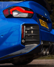 Load image into Gallery viewer, BMW M2 G87 Carbon Fibre Rear Bumper Attachments by TRE (2023+) - Pre-Preg 2x2 Twill Spats/Extensions, Fins, Winglets, Canards - OEM Fit