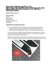 Load image into Gallery viewer, BMW M2 & M2 Competition F87 Rear Bumper Reflector Overlay Tint Kit – Smoked Honeycomb – Goldenwrench Supply BLACKLINE (2016-2021)