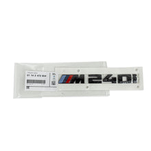 Load image into Gallery viewer, Genuine BMW M240i M Performance High Gloss Black Model Badge - OEM Rear Boot/Trunk Emblem for 2 Series F22 F23 G42 (2015-2019, 2021+) Shadowline