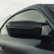 Load image into Gallery viewer, BMW M3 G80/G81, M4 G82/G83, M2 G87, M240i G42, M340i G20/G21 & i4 M50 G26 Pre-Preg Carbon Fibre/Fiber Wing Mirror Covers by TRE - 2x2 Twill, M Performance Style (2021+)
