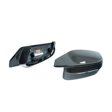 Load image into Gallery viewer, BMW M3 G80/G81, M4 G82/G83, M2 G87, M240i G42, M340i G20/G21 & i4 M50 G26 Pre-Preg Carbon Fibre/Fiber Wing Mirror Covers by TRE - 2x2 Twill, M Performance Style (2021+)