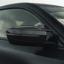 Load image into Gallery viewer, BMW M3 G80/G81, M4 G82/G83, M2 G87, M240i G42, M340i G20/G21 & i4 M50 G26 Pre-Preg Carbon Fibre/Fiber Wing Mirror Covers by TRE - 2x2 Twill, M Performance Style (2021+)