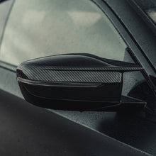 Load image into Gallery viewer, BMW M3 G80/G81, M4 G82/G83, M2 G87, M240i G42, M340i G20/G21 & i4 M50 G26 Pre-Preg Carbon Fibre/Fiber Wing Mirror Covers by TRE - 2x2 Twill, M Performance Style (2021+)
