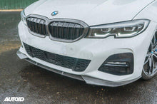 Load image into Gallery viewer, AUTOID Carbon Fibre Competition Front Splitter / Lip Spoiler for BMW 3 Series G20 G21 Pre-LCI (2019-2022) M Sport & M340i - CFRP 2x2 Weave, 3-Piece