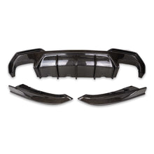 Load image into Gallery viewer, Carbon Fibre Competition 3-Piece Rear Diffuser Set for BMW 4 Series (G22/G23, 2020+, Coupe & Convertible) | Quad Exhaust Compatible | CFRP 2x2 Twill