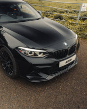 Load image into Gallery viewer, CS Style Carbon Fibre Front Splitter for BMW M2 Competition (F87, 2018-2021) – 2x2 Twill Weave CFRP, Gloss OEM+ Front Lip Spoiler
