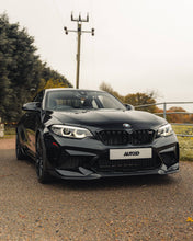 Load image into Gallery viewer, CS Style Carbon Fibre Front Splitter for BMW M2 Competition (F87, 2018-2021) – 2x2 Twill Weave CFRP, Gloss OEM+ Front Lip Spoiler