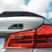 Load image into Gallery viewer, AUTOID Carbon Fibre CS Style Rear Boot/Trunk Lip Spoiler for BMW 5 Series G30 & M5 F90 (2017-2023) - OEM Fit CFRP 2x2 Twill, High Gloss, Incl. M5 Competition