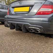 Load image into Gallery viewer, Carbon Fibre Big Fin Rear Diffuser for Mercedes Benz W204 C63 and C Class Facelift 12-14
