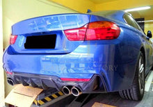 Load image into Gallery viewer, Carbon Fibre Rear Diffuser Quad Exhaust for BMW F32 F33 F36 4 Series 14-20