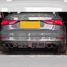 Load image into Gallery viewer, Carbon Fibre Rear Diffuser with LED for Audi 8V RS3 Saloon 17-20