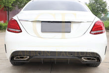 Load image into Gallery viewer, OEM Style Carbon Fibre Rear Diffuser for Mercedes W205 C43 & C Class Saloon 15-19