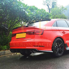 Load image into Gallery viewer, RS Style Carbon Fibre Rear Diffuser for Audi A3 S Line S3 Saloon 13-15
