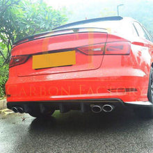 Load image into Gallery viewer, RS Style Carbon Fibre Rear Diffuser for Audi A3 S Line S3 Saloon 13-15