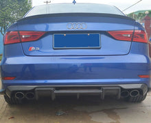 Load image into Gallery viewer, V Style Carbon Fibre Rear Diffuser for Audi A3 S Line S3 Saloon 13-15