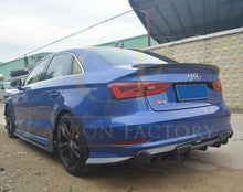Load image into Gallery viewer, V Style Carbon Fibre Rear Diffuser for Audi A3 S Line S3 Saloon 13-15