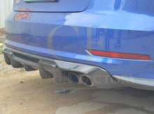 Load image into Gallery viewer, V Style Carbon Fibre Rear Diffuser for Audi A3 S Line S3 Saloon 13-15