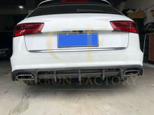 Load image into Gallery viewer, V Style Carbon Fibre Rear Diffuser for Audi C7.5 A6 S Line & S6 15-18