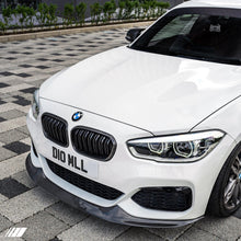 Load image into Gallery viewer, AUTOID Carbon Fibre Double Slat Kidney Grilles for BMW 1 Series F20 F21 LCI (2015-2019) - Real 2x2 Weave, OEM-Fit Front De-Chrome Black Grille Upgrade, Pair