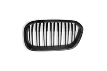 Load image into Gallery viewer, AUTOID Carbon Fibre Double Slat Kidney Grilles for BMW 1 Series F20 F21 LCI (2015-2019) - Real 2x2 Weave, OEM-Fit Front De-Chrome Black Grille Upgrade, Pair