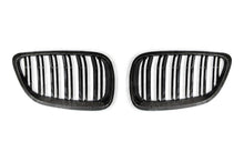 Load image into Gallery viewer, BMW 2 Series F22 F23 (2014-2020) & M2 F87 (2015-2018) Carbon Fibre Double Slat Kidney Grilles - 2x2 Weave OEM-Style Front Grille Upgrade