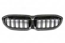 Load image into Gallery viewer, AUTOID Carbon Fibre Double Slat Front Kidney Grilles for BMW 3 Series G20 G21 (2019–2023 Pre-LCI) – Direct OEM-Style Replacement, 2x2 Twill Weave – Saloon & Touring
