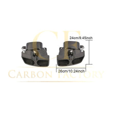 Load image into Gallery viewer, Pre-Preg Carbon Fibre Exhaust Tips for Mercedes W205 C63 C63s 15-18