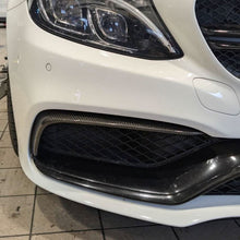 Load image into Gallery viewer, Carbon Fibre Front Fog Trims (2 Pieces) for Mercedes W205 C63 15-18