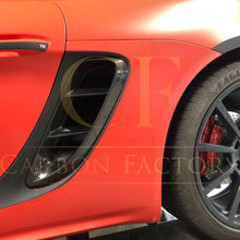 Load image into Gallery viewer, Carbon Fibre Side Fender Trims for Porsche Boxster & Cayman 718 16-19