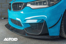 Load image into Gallery viewer, Carbon Fibre GTS Style Front Splitter / Front Lip for BMW M3 F80 (2014-2018) & M4 F82 F83 (2014-2019) - One-Piece 2x2 Weave CFRP
