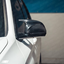 Load image into Gallery viewer, Real Carbon Fibre M Style Wing Mirror Covers for BMW X3 X4 X5 X6 X7 (G01 G02 G05 G06 G07) 2018+ | OEM Fit Replacement Mirror Caps Pair