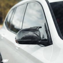 Load image into Gallery viewer, Real Carbon Fibre M Style Wing Mirror Covers for BMW X3 X4 X5 X6 X7 (G01 G02 G05 G06 G07) 2018+ | OEM Fit Replacement Mirror Caps Pair