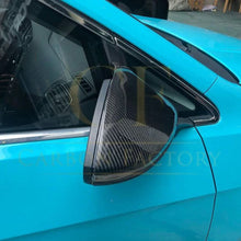 Load image into Gallery viewer, V Style Carbon Fibre Replacement Mirror Covers for VW Golf MK7 MK7.5 inc GTI & R 14-20