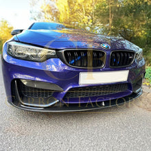 Load image into Gallery viewer, MP Style Carbon Fibre Front Splitter 3 Pieces Design for BMW F80 M3 F82 F83 M4 14-20