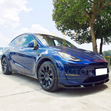 Load image into Gallery viewer, CS Style Pre-Preg Carbon Fibre Front Splitter for Tesla Model Y 19-23