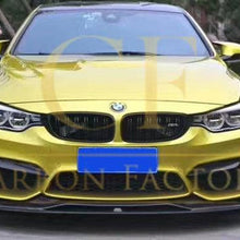 Load image into Gallery viewer, PSM Style Carbon Fibre Front Splitter 2 Pieces for BMW F80 M3 F82 F83 M4 14-20