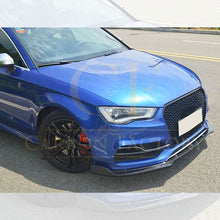 Load image into Gallery viewer, RS Style Carbon Fibre Front Splitter for Audi A3 Saloon S Line & S3 13-15