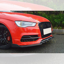 Load image into Gallery viewer, RS Style Carbon Fibre Front Splitter for Audi A3 Saloon S Line & S3 13-15