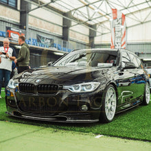 Load image into Gallery viewer, V Style Carbon Fibre Front Splitter for BMW F30 F31 3 Series M Sport 12-19