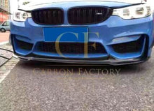 Load image into Gallery viewer, V Style Carbon Fibre Front Splitter for BMW F80 M3 F82 F83 M4 14-20