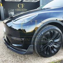 Load image into Gallery viewer, V Style Carbon Fibre Front Splitter for Tesla Model Y 19-23