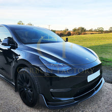 Load image into Gallery viewer, V Style Carbon Fibre Front Splitter for Tesla Model Y 19-23