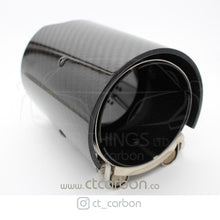 Load image into Gallery viewer, BMW CARBON EXHAUST TIPS 135i/140i/235i/240i/335i/340i/435i/440i - BLACK (SET OF 2)