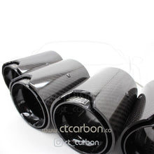Load image into Gallery viewer, BMW CARBON EXHAUST TIPS 135i/140i/235i/240i/335i/340i/435i/440i - BLACK (SET OF 2)