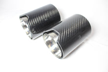 Load image into Gallery viewer, BMW CARBON EXHAUST TIPS 135i/140i/235i/240i/335i/340i/435i/440i - CHROME (SET OF 2)