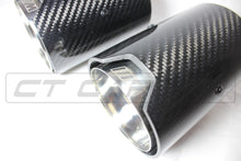 Load image into Gallery viewer, BMW CARBON EXHAUST TIPS 135i/140i/235i/240i/335i/340i/435i/440i - CHROME (SET OF 2)
