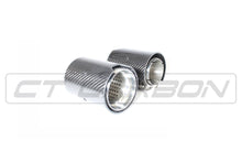 Load image into Gallery viewer, BMW CARBON EXHAUST TIPS 135i/140i/235i/240i/335i/340i/435i/440i - CHROME (SET OF 2)